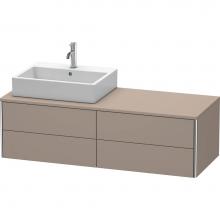 Duravit XS4913L4343 - Duravit XSquare Four Drawer Vanity Unit For Console Basalt