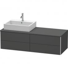 Duravit XS4913L4949 - Duravit XSquare Four Drawer Vanity Unit For Console Graphite