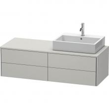 Duravit XS4913R0707 - Duravit XSquare Four Drawer Vanity Unit For Console Concrete Gray