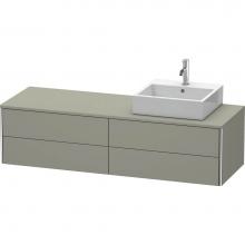 Duravit XS4914R9292 - Duravit XSquare Four Drawer Vanity Unit For Console Stone Gray