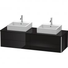 Duravit XS4917B4040 - Duravit XSquare Four Drawer Vanity Unit For Console Black