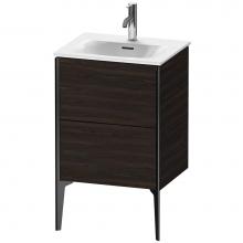 Duravit XV40690B269 - XViu Two Drawer Floorstanding Vanity Unit Walnut Brushed