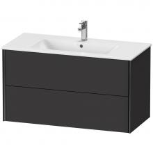 Duravit XV41270B280 - XViu Two Drawer Wall-Mount Vanity Unit Graphite