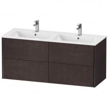 Duravit XV41290B272 - XViu Four Drawer Wall-Mount Vanity Unit Dark Brushed Oak