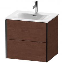 Duravit XV41320B213 - XViu Two Drawer Wall-Mount Vanity Unit American Walnut