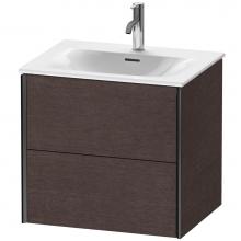 Duravit XV41320B272 - XViu Two Drawer Wall-Mount Vanity Unit Dark Brushed Oak