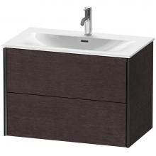 Duravit XV41340B272 - XViu Two Drawer Wall-Mount Vanity Unit Dark Brushed Oak