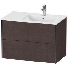 Duravit XV41590B272 - XViu Two Drawer Wall-Mount Vanity Unit Dark Brushed Oak