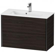 Duravit XV41790B269 - XViu Two Drawer Wall-Mount Vanity Unit Walnut Brushed