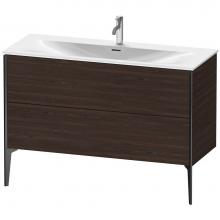 Duravit XV43040B269 - XViu Two Drawer Floorstanding Vanity Unit Walnut Brushed