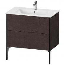 Duravit XV44820B272 - XViu Two Drawer Floorstanding Vanity Unit Dark Brushed Oak