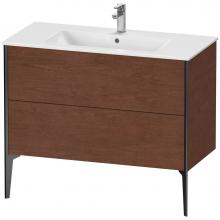 Duravit XV44830B213 - XViu Two Drawer Floorstanding Vanity Unit American Walnut