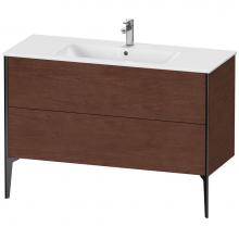 Duravit XV44840B213 - XViu Two Drawer Floorstanding Vanity Unit American Walnut