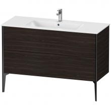 Duravit XV44840B269 - XViu Two Drawer Floorstanding Vanity Unit Walnut Brushed