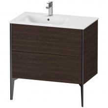 Duravit XV44860B269 - XViu Two Drawer Floorstanding Vanity Unit Walnut Brushed