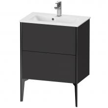 Duravit XV44880B280 - XViu Two Drawer Floorstanding Vanity Unit Graphite