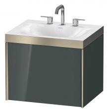 Duravit XV4609TB138P - Duravit XViu C-Bonded Wall-Mounted Vanity  Dolomiti Gray High Gloss