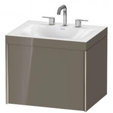 Duravit XV4609TB189C - Duravit XViu C-Bonded Wall-Mounted Vanity  Flannel Gray High Gloss