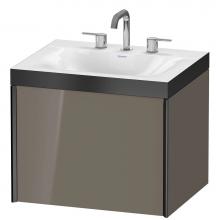 Duravit XV4609TB289P - Duravit XViu C-Bonded Wall-Mounted Vanity  Flannel Gray High Gloss