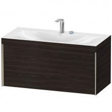 Duravit XV4611EB169C - Duravit XViu One Drawer C-Bonded Wall-Mount Vanity Kit Walnut Brushed