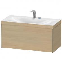 Duravit XV4611EB171C - Duravit XViu One Drawer C-Bonded Wall-Mount Vanity Kit Mediterranean Oak