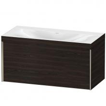 Duravit XV4611NB169C - Duravit XViu One Drawer C-Bonded Wall-Mount Vanity Kit Walnut Brushed