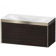 Duravit XV4611NB169P - Duravit XViu One Drawer C-Bonded Wall-Mount Vanity Kit Walnut Brushed