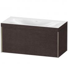 Duravit XV4611NB172C - Duravit XViu One Drawer C-Bonded Wall-Mount Vanity Kit Dark Brushed Oak