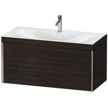 Duravit XV4611OB169C - Duravit XViu One Drawer C-Bonded Wall-Mount Vanity Kit Walnut Brushed