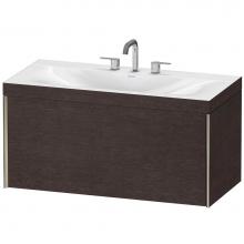 Duravit XV4611TB172C - Duravit XViu C-Bonded Wall-Mounted Vanity  Brushed Dark Oak