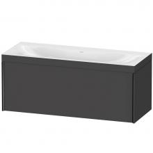 Duravit XV4612NB249C - XViu One Drawer C-Bonded Wall-Mount Vanity Kit Graphite