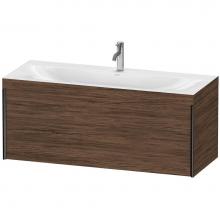 Duravit XV4612OB221C - XViu One Drawer C-Bonded Wall-Mount Vanity Kit Walnut Dark