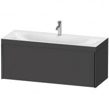 Duravit XV4612OB249C - XViu One Drawer C-Bonded Wall-Mount Vanity Kit Graphite