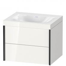 Duravit XV4614NB222C - XViu Two Drawer C-Bonded Wall-Mount Vanity Kit White