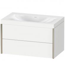 Duravit XV4615NB118C - Duravit XViu Two Drawer C-Bonded Wall-Mount Vanity Kit White