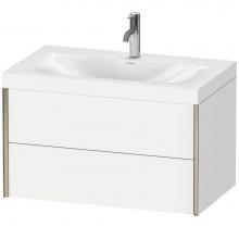Duravit XV4615OB118C - Duravit XViu Two Drawer C-Bonded Wall-Mount Vanity Kit White