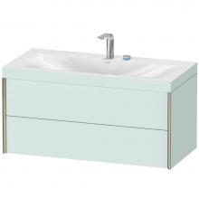 Duravit XV4616EB109C - Duravit XViu Two Drawer C-Bonded Wall-Mount Vanity Kit Light Blue