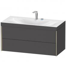 Duravit XV4616EB149C - Duravit XViu Two Drawer C-Bonded Wall-Mount Vanity Kit Graphite