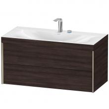 Duravit XV4616EB153C - Duravit XViu Two Drawer C-Bonded Wall-Mount Vanity Kit Chestnut Dark