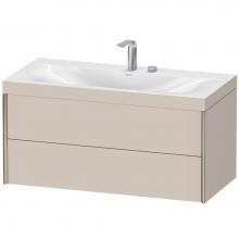 Duravit XV4616EB191C - Duravit XViu Two Drawer C-Bonded Wall-Mount Vanity Kit Taupe