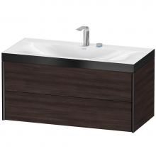 Duravit XV4616EB253P - Duravit XViu Two Drawer C-Bonded Wall-Mount Vanity Kit Chestnut Dark