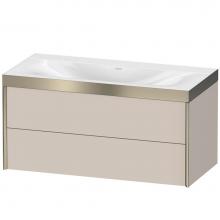 Duravit XV4616NB191P - Duravit XViu Two Drawer C-Bonded Wall-Mount Vanity Kit Taupe