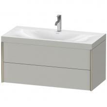 Duravit XV4616OB107C - Duravit XViu Two Drawer C-Bonded Wall-Mount Vanity Kit Concrete Gray