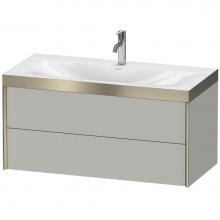 Duravit XV4616OB107P - Duravit XViu Two Drawer C-Bonded Wall-Mount Vanity Kit Concrete Gray