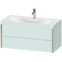 Duravit XV4616OB109C - Duravit XViu Two Drawer C-Bonded Wall-Mount Vanity Kit Light Blue