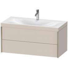 Duravit XV4616OB191C - Duravit XViu Two Drawer C-Bonded Wall-Mount Vanity Kit Taupe