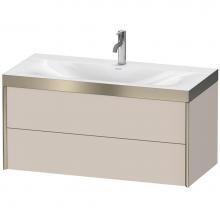 Duravit XV4616OB191P - Duravit XViu Two Drawer C-Bonded Wall-Mount Vanity Kit Taupe