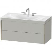 Duravit XV4616TB107C - Duravit XViu C-Bonded Wall-Mounted Vanity  Concrete Gray Matte