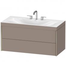 Duravit XV4616TB143C - Duravit XViu C-Bonded Wall-Mounted Vanity  Basalt Matte