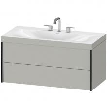 Duravit XV4616TB207C - Duravit XViu C-Bonded Wall-Mounted Vanity  Concrete Gray Matte